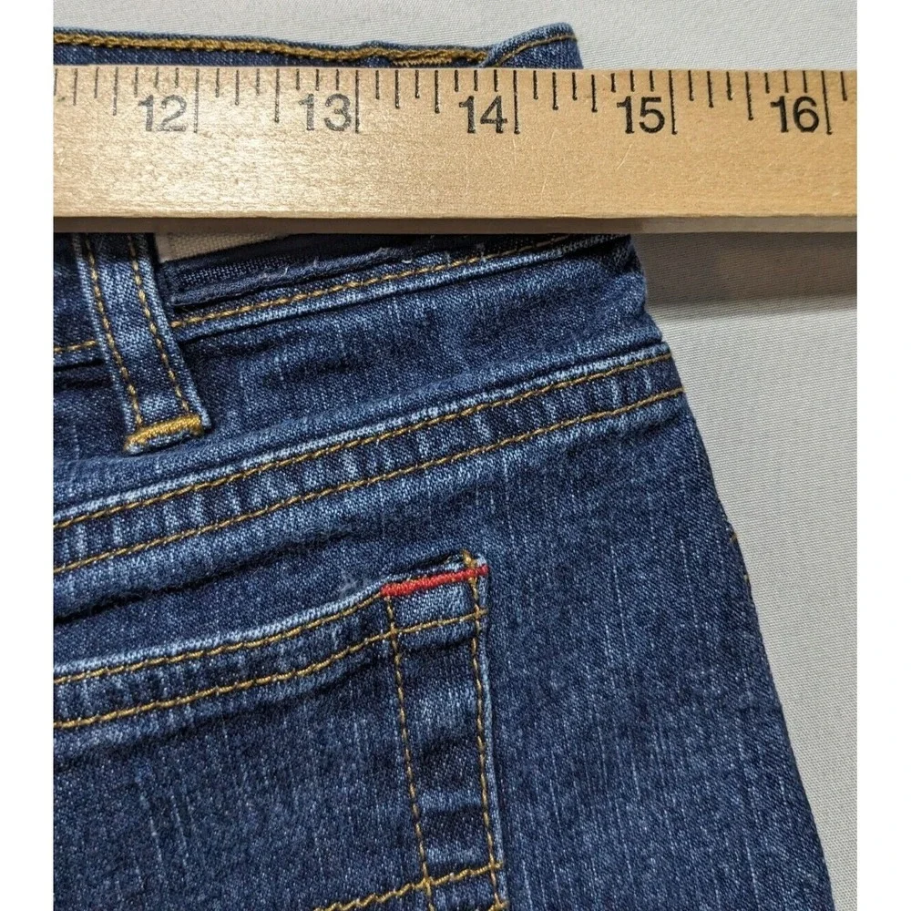 VTG TOMMY JEANS BACKWARDS Women Juniors 11‎ Stretch Denim Blue Jeans RARE